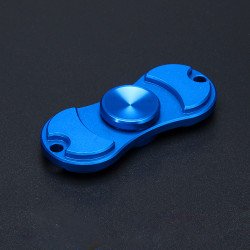 Dual Aluminum Fidget Spinner Stress Reducer Toy for ADHD and Autism Adult, Child (Blue)